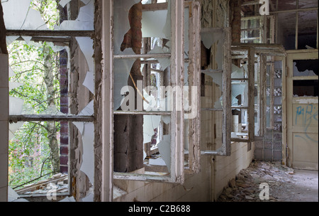 Abandoned Hospital, Brandenburg, Germany Stock Photo