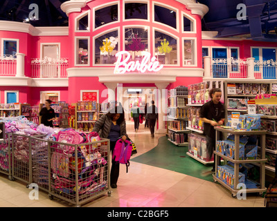 Interior, Barbie's Dream House Display, Toys R Us Store Interior,Times Square, NYC Stock Photo
