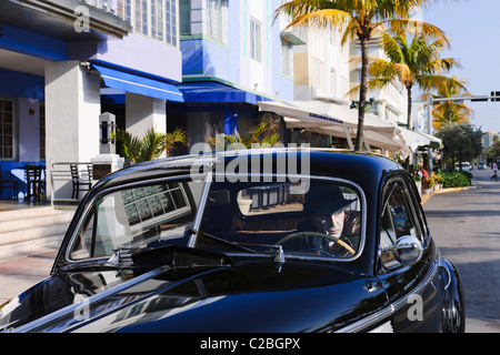 iconic Buick gangster, South Beach, Miami Stock Photo
