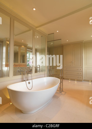 A Bath, bathroom with painted furniture designed, made and photographed by Tim Wood Stock Photo