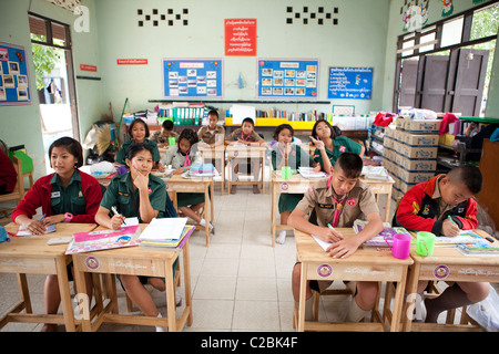 Thailand primary school class room in Lampang city. Lampang Thailand Stock Photo