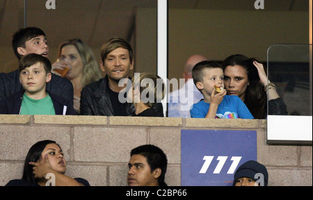 VICTORIA BECKHAM BROOKLYN BEACKHAM ROMEO BEACKHAM CRUZ BECKHAM CELEBS AT LA GALAXY V PHILADELPHIA UNION MLS FOOTBALL MATCH C Stock Photo