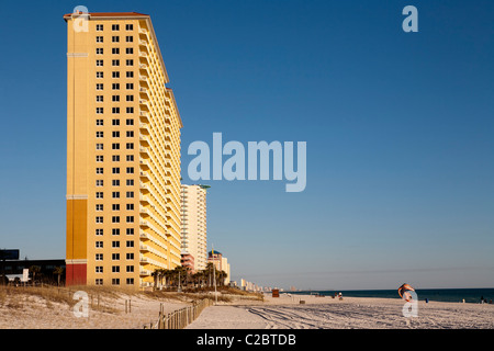 High rise condominiums on Panama City Beach, Gulf Coast, Florida, USA Stock Photo