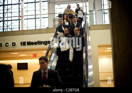 Job seekers attend the CUNY Big Apple Job Fair at the Jacob Javits Convention Center in New York Stock Photo