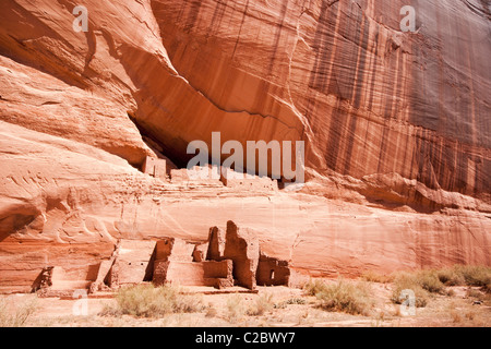 White House Ruins, Canyon de Chelly National Monument. Chinle, Arizona, United States. Stock Photo