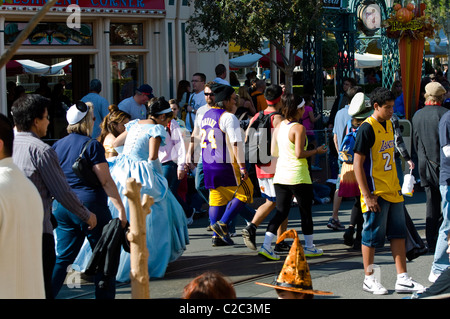 People at Disneyland Amusement Park, California USA Stock Photo