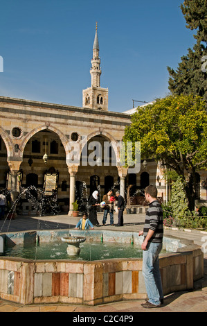 Azam Ottoman Palace Old House Town  Damascus Syria Stock Photo