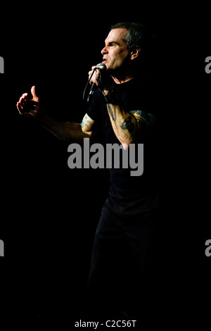 Henry Rollins on stage during his Spoken Word tour Stock Photo