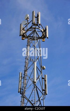 Telecommunications tower. Springfield, Gretna, Dumfries and Galloway, Scotland, United Kingdom, Europe. Stock Photo