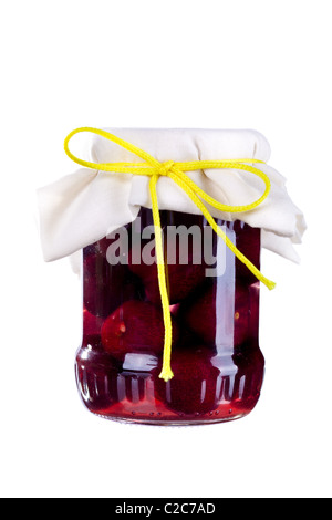 Grandmother's Marmelade in a bottle. Stock Photo