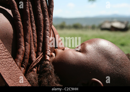 Himba child, Namibia Stock Photo