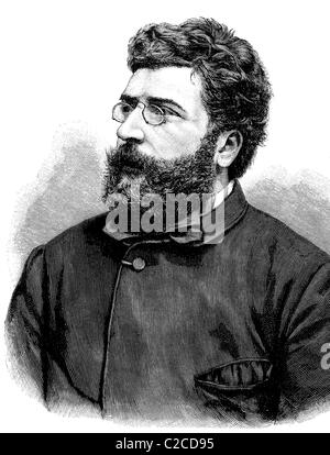 Georges Bizet, 1838 - 1875, French composer, historical illustration circa 1893 Stock Photo