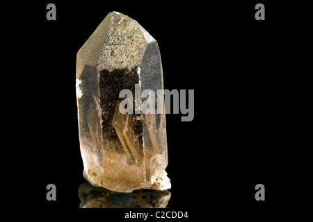 Smokey quartz (SiO2) from Furka, Switzerland Stock Photo