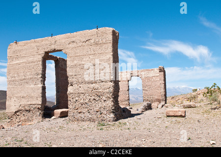 California. Ashford Mill Ruins, Death Valley National Park. Stock Photo