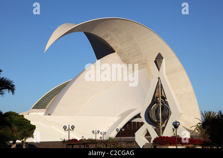 Futuristic Auditorium in Santa Cruz de Tenerife, Spain Stock Photo