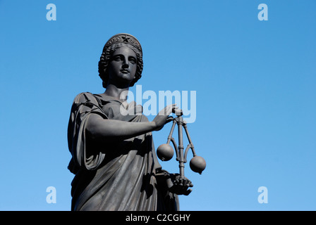 Statue of a woman representing science on Holborn Viaduct, London, England Stock Photo