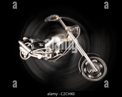 Motorcycle of adornment realized with screws and nuts Stock Photo