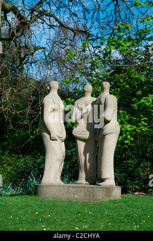 Henry Moore sculpture Three Standing Figures in Battersea Park, London, England, UK Stock Photo