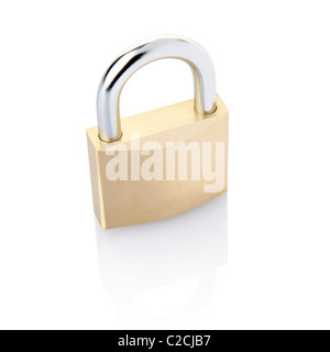 Padlock isolated on white, clipping path included Stock Photo