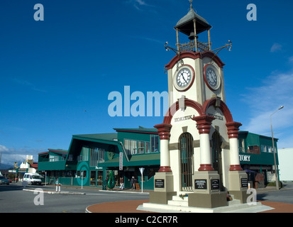 clock tower in Hokitika, West Coast, New Zealand Stock Photo