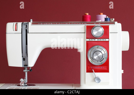 Sewing machine, close up of a 1980'S New Home brand, UK Stock Photo