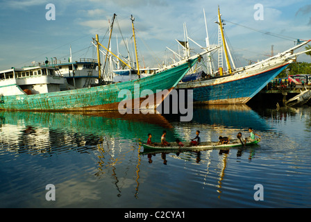 Paotere Harbor, Makassar, South Sulawesi, Indonesia Stock Photo