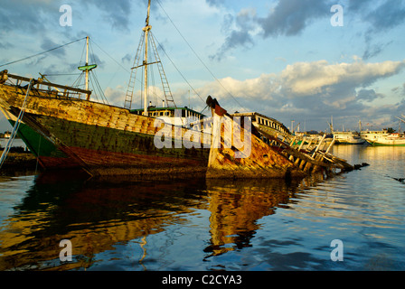 Paotere Harbor, Makassar, South Sulawesi, Indonesia Stock Photo