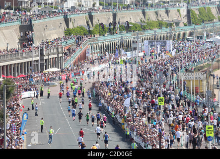 General view of Brighton seafront during The Brighton Marathon 2011. Picture by James Boardman Stock Photo