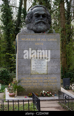 grave of karl marx highgate london england Stock Photo