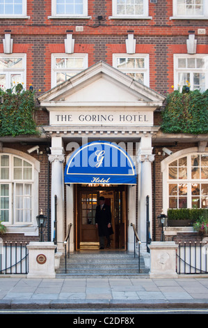 The Goring Hotel in Beeston Place, Belgravia, London, England. Stock Photo