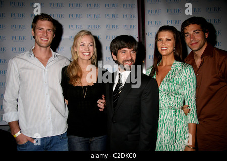 Ryan McPartlin, Yvonne Strahovski, Joshua Gomez, Sarah Lancaster and Zachary Levi NBC's  ' Chuck ' series premiere party at Stock Photo