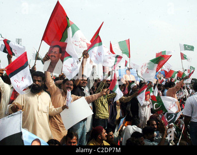 Muttehda Qaumi Movement (MQM) flags, poster and banners seen installed ...