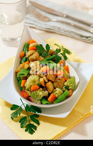 Mixed Autumn vegetables. Recipe available. Stock Photo