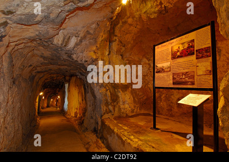 Windsor Galleries. Great siege tunnels. Gibraltar, U.K. Europa Stock Photo