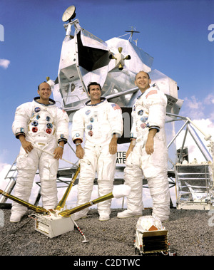 Prime crew of the Apollo 12 lunar landing mission Stock Photo