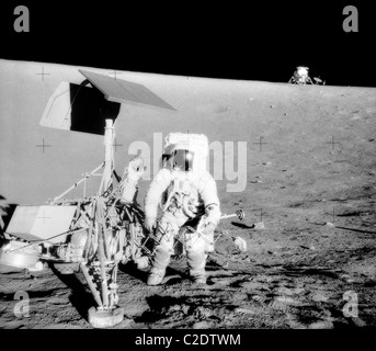 Charles Conrad, Jr. on the moon Stock Photo