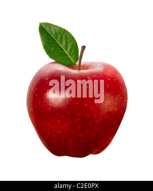 Red Apple Isolated on a white background. Stock Photo