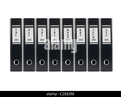 A4 lever arch folders isolated against a white background Stock Photo