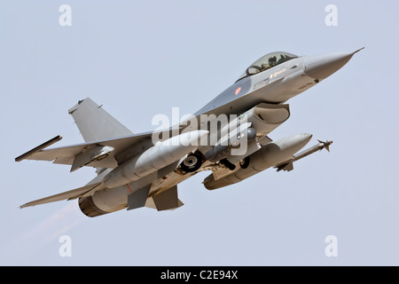 Lockheed Martin F-16 Take Off, during Real Thaw 2011 ( Military Training ) Stock Photo