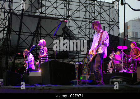Sonic Youth performs their album 'Daydream Nation' live in concert at McCarren Park Pool in Williamsburg, Brooklyn in 2007 Stock Photo