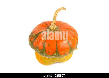 Decorative pumpkin, isolated on white background Stock Photo