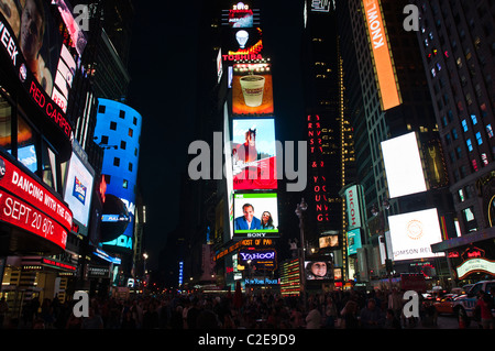 One Time Square electronic billboard building, Manhattan, New York, USA Stock Photo