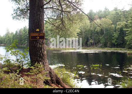 A view of Essens Lake, along the Essens hiking trail, at Bon Echo Provincial Park in Southern Ontario. Stock Photo