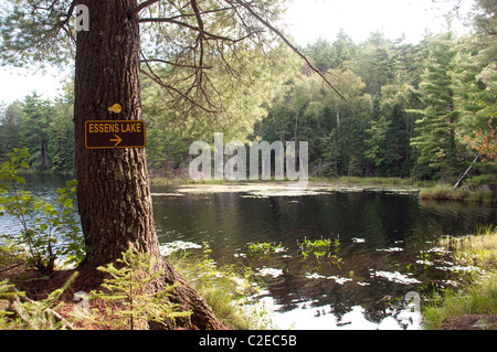 A view of Essens Lake, along the Essens hiking trail, at Bon Echo Provincial Park in Southern Ontario. Stock Photo