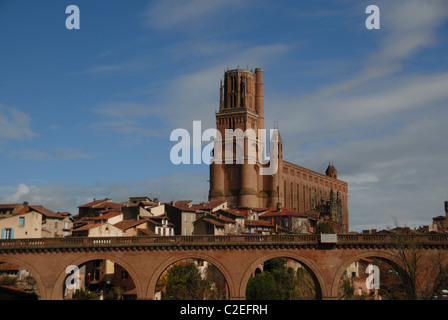 Cathédrale Sainte-Cécile in Albi in departement Tarn in Midi-Pyrénées, southwest France, a UNESCO world heritage site Stock Photo