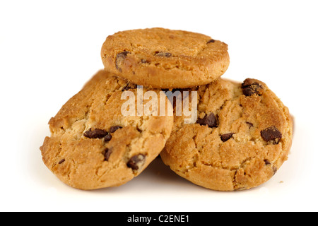 Pile of chocolate chip cookies Stock Photo
