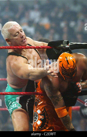 Rey Mysterio and Finlay WWE presents Cyber Sunday Live at Verizon Center - Rey Mysterio vs Finlay Washington DC, USA - 28.10.07 Stock Photo