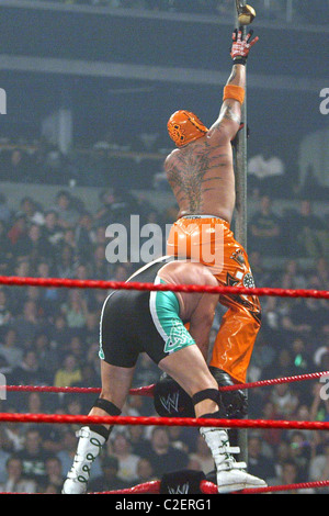 Rey Mysterio and Finlay WWE presents Cyber Sunday Live at Verizon Center - Rey Mysterio vs Finlay Washington DC, USA - 28.10.07 Stock Photo