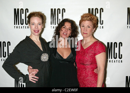 Veanne Cox, Annabella Sciorra and Lisa Kron   Opening night celebration of the Off-Broadway play 'Spain' held at Telsey & Stock Photo