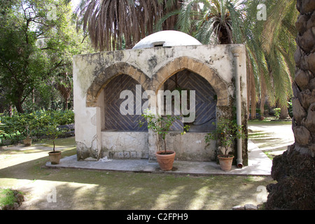 An Arabic folly building in the Botanical gardens Palermo Sicily Italy Stock Photo